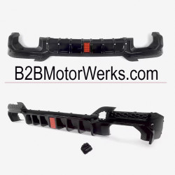 BMW X3 - 2022 -  2024 Gloss Black Rear Diffuser with Rain Light
