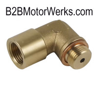 L shaped Bronze o2 Sensor Adaptor Stops Engine Light on BMW Catless Downpipe L shaped Bronze o2 Sensor Adaptor Stops Engine Light on BMW Catless Downpipe